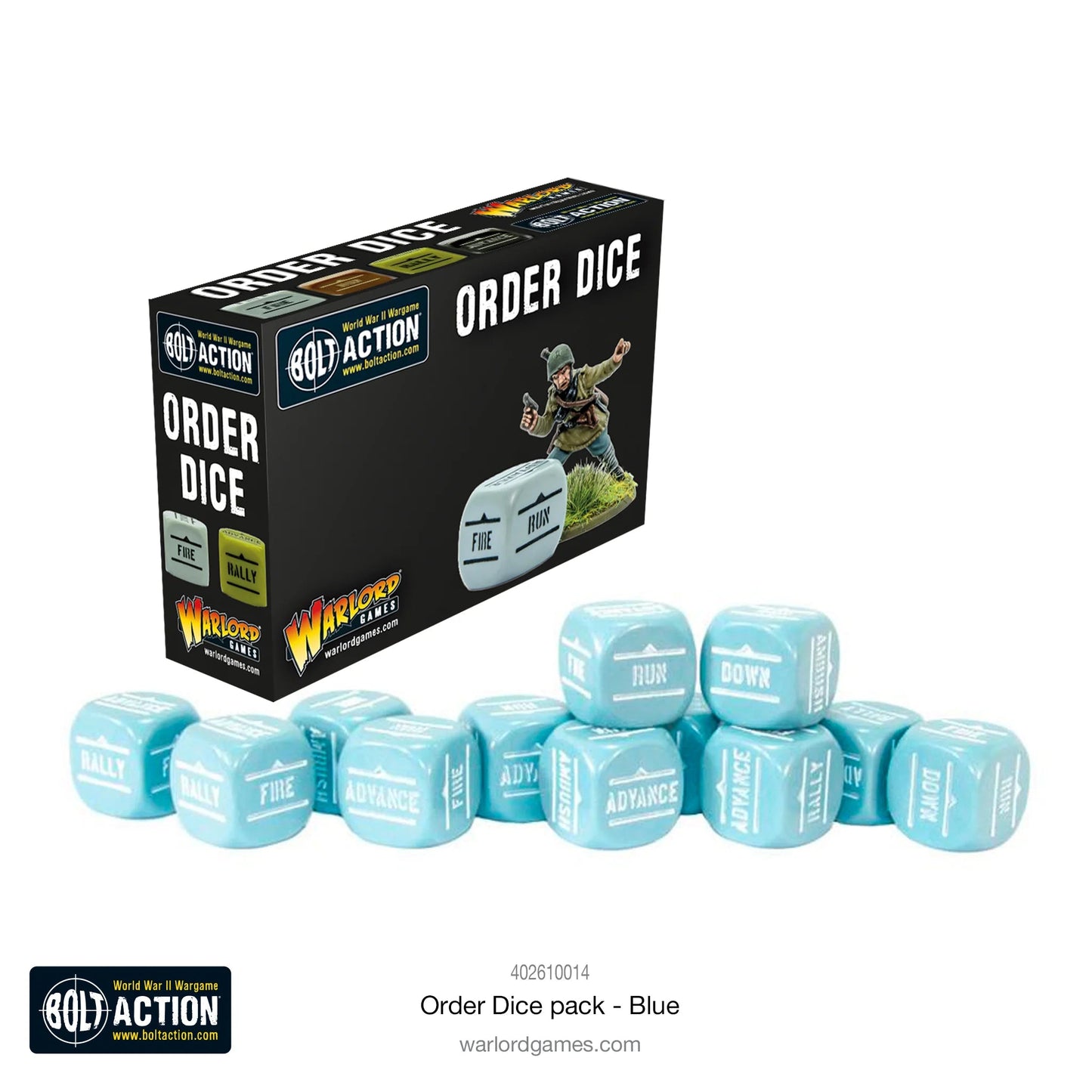 Bolt Action Order Dice - Blue Warlord Games