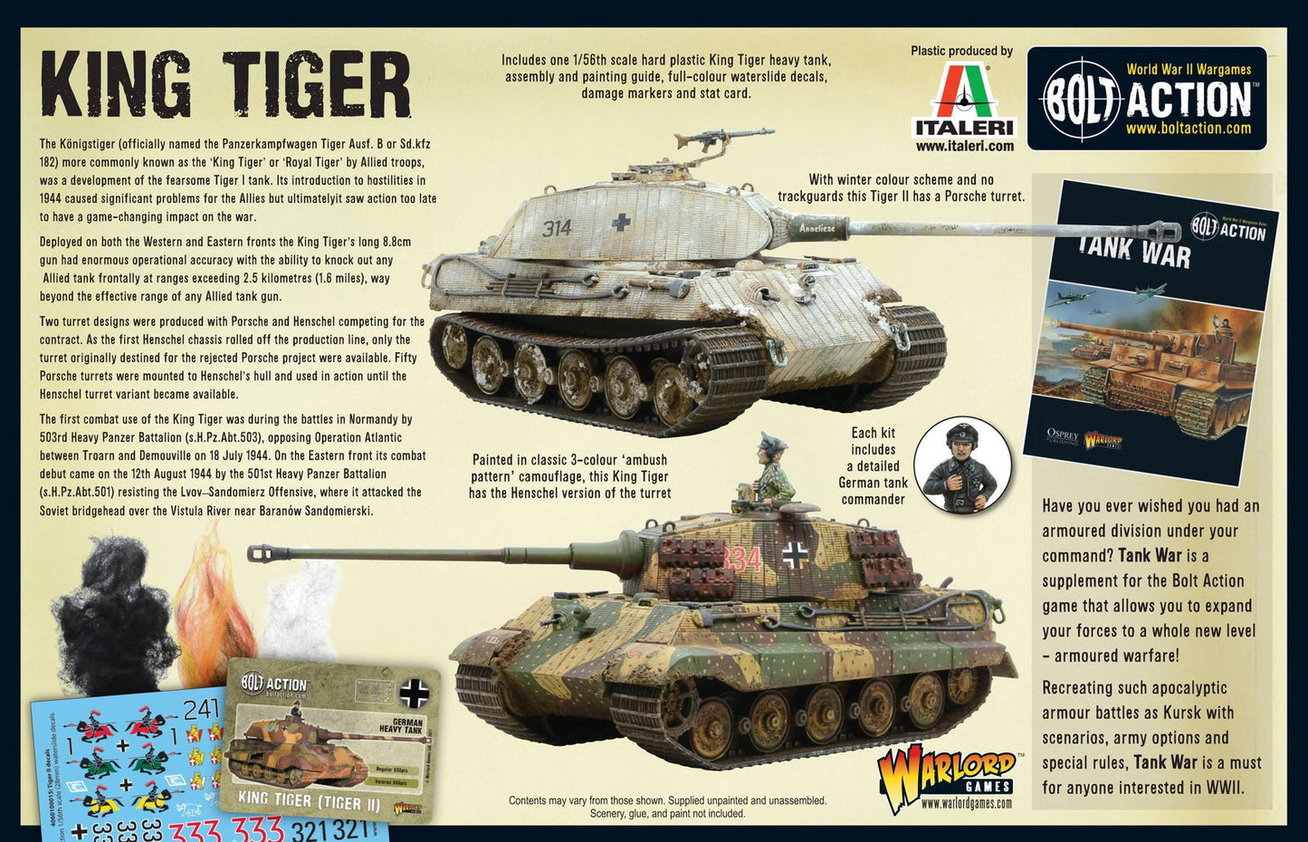 Cipolla Hobbies - - Bolt Action: King Tiger