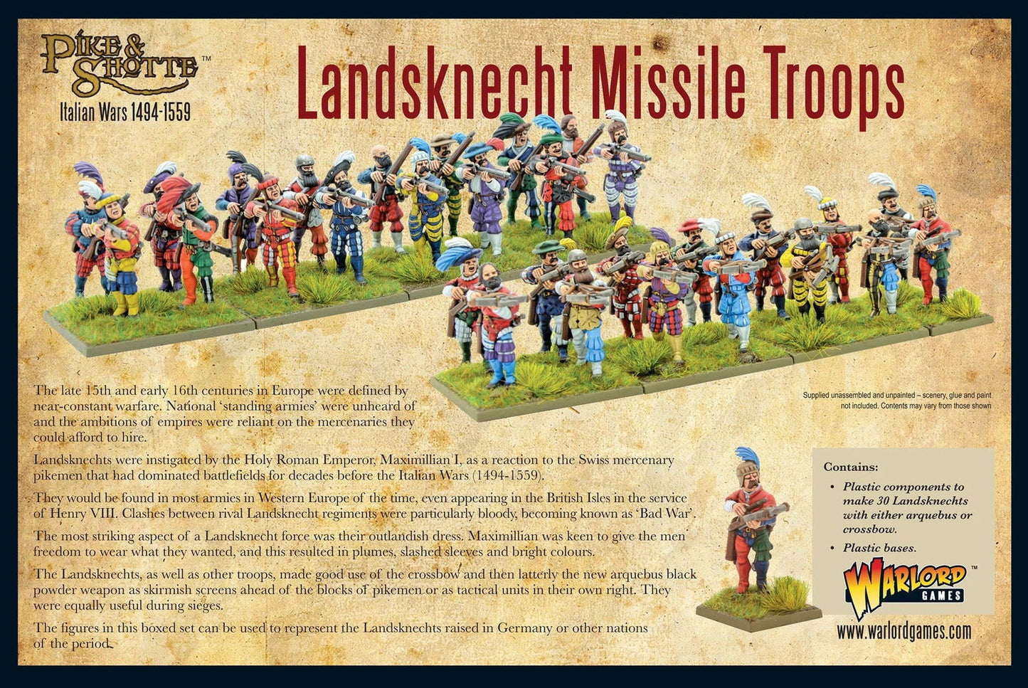 Cipolla Hobbies - - Pike & Shotte: Landsknechts Missile Troops