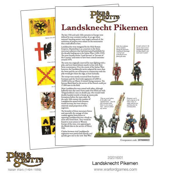 Pike & Shotte: Landsknechts Pikemen - Cipolla Hobbies