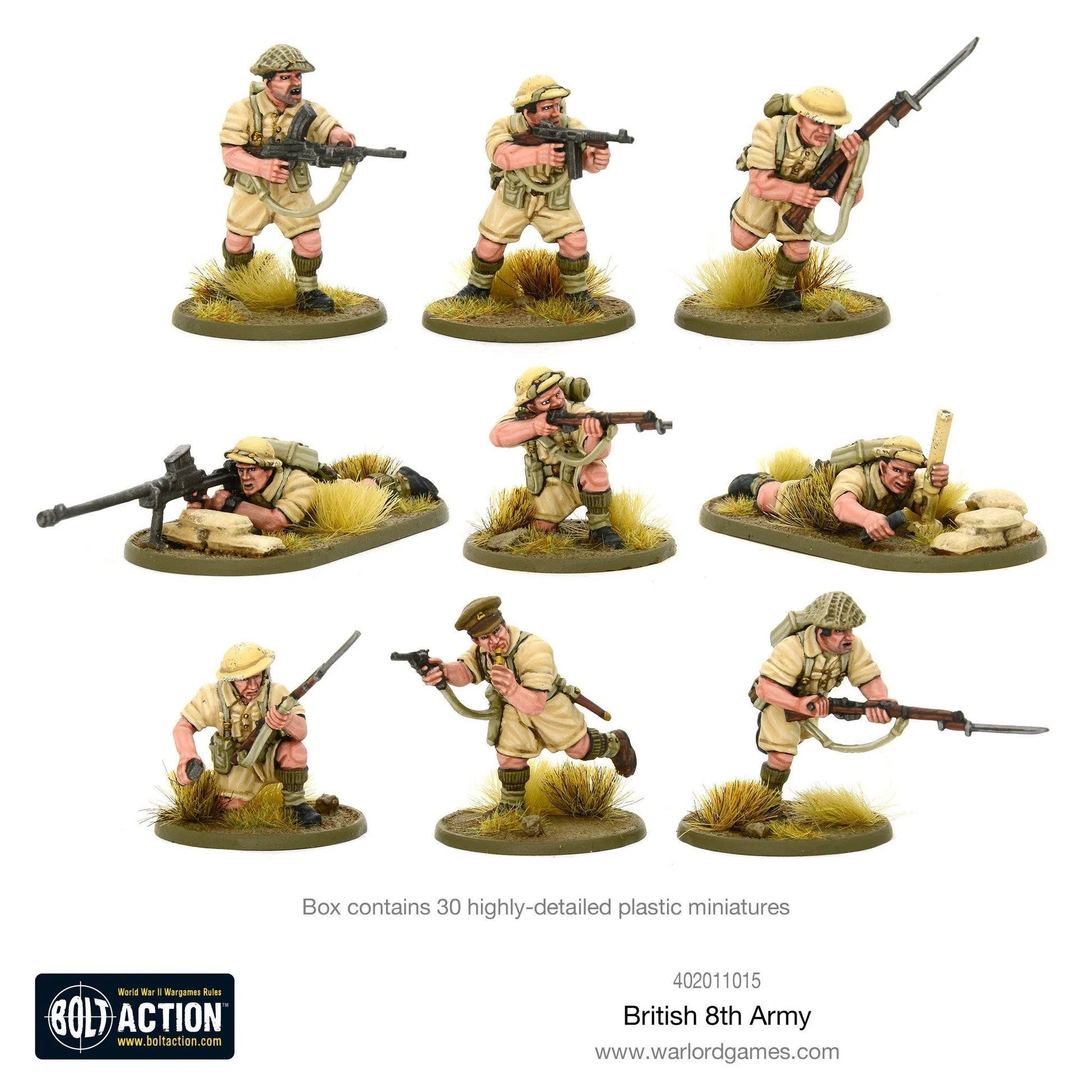 Bolt Action British 8th Army Platoon Warlord Games