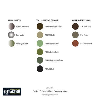 Bolt Action British & Inter-Allied Commandos Warlord Games
