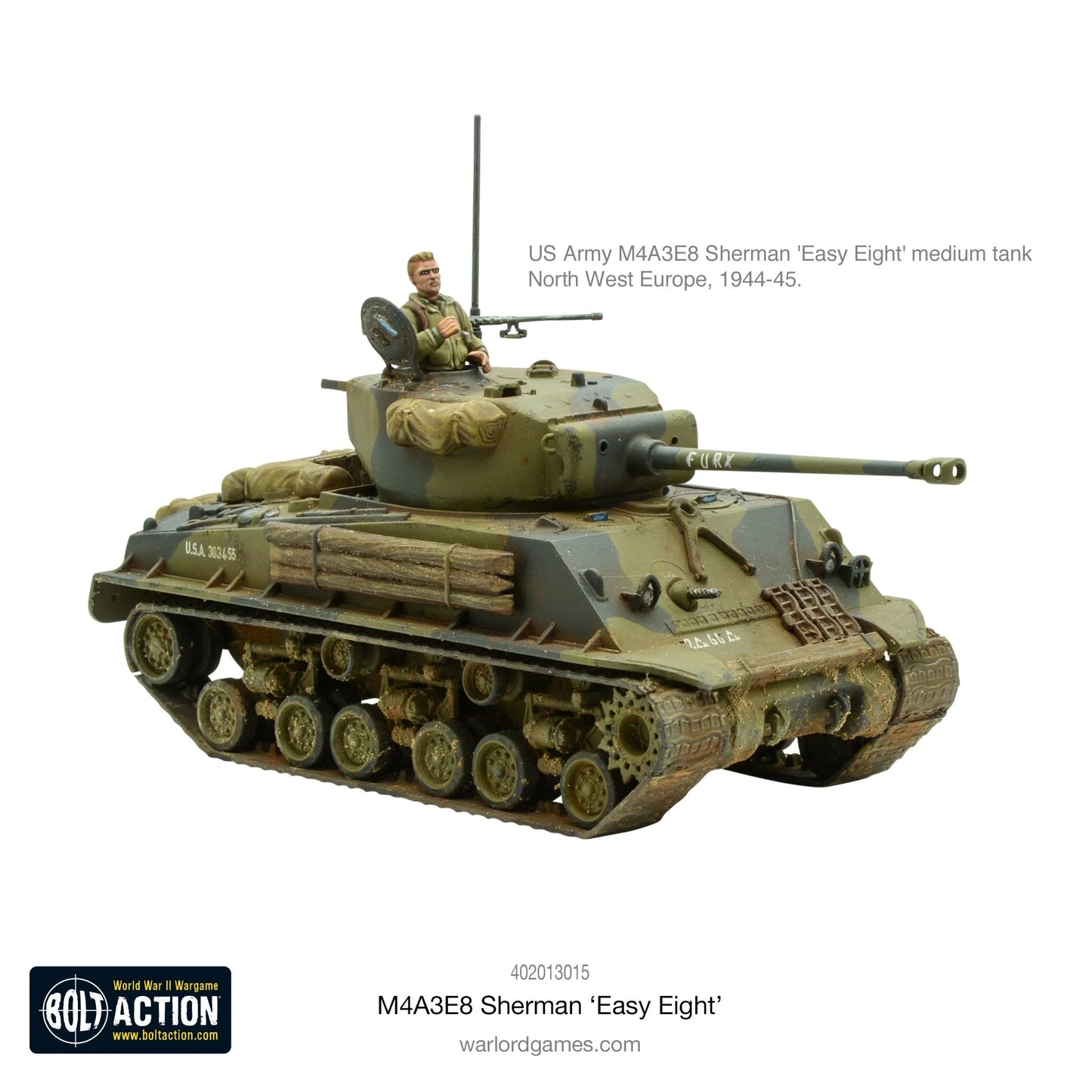 Bolt Action M4A3E8 Sherman Easy Eight Tank Warlord Games