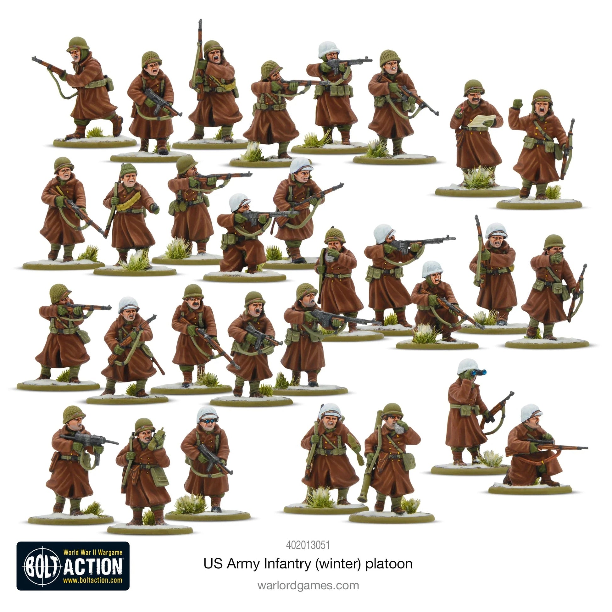 Bolt Action US Army Infantry (Winter) Platoon Warlord Games
