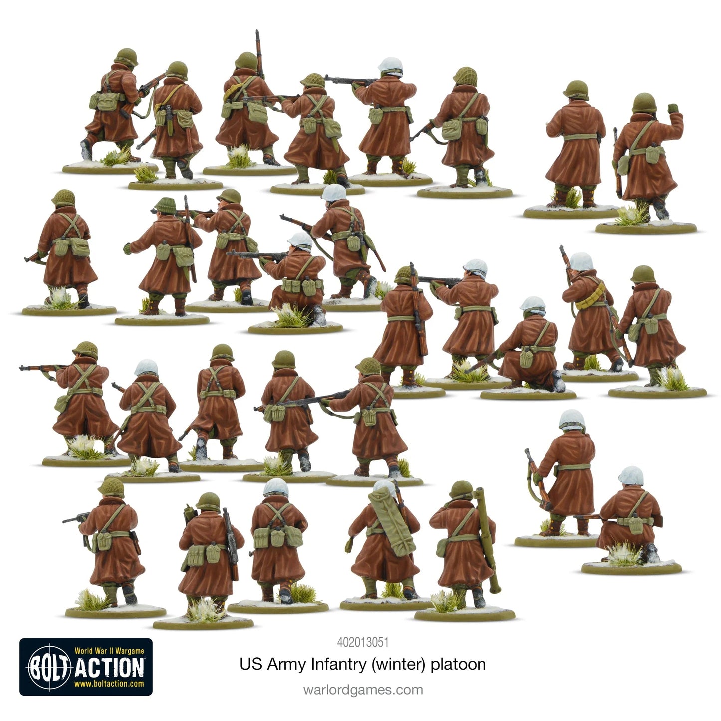 Bolt Action US Army Infantry (Winter) Platoon Warlord Games