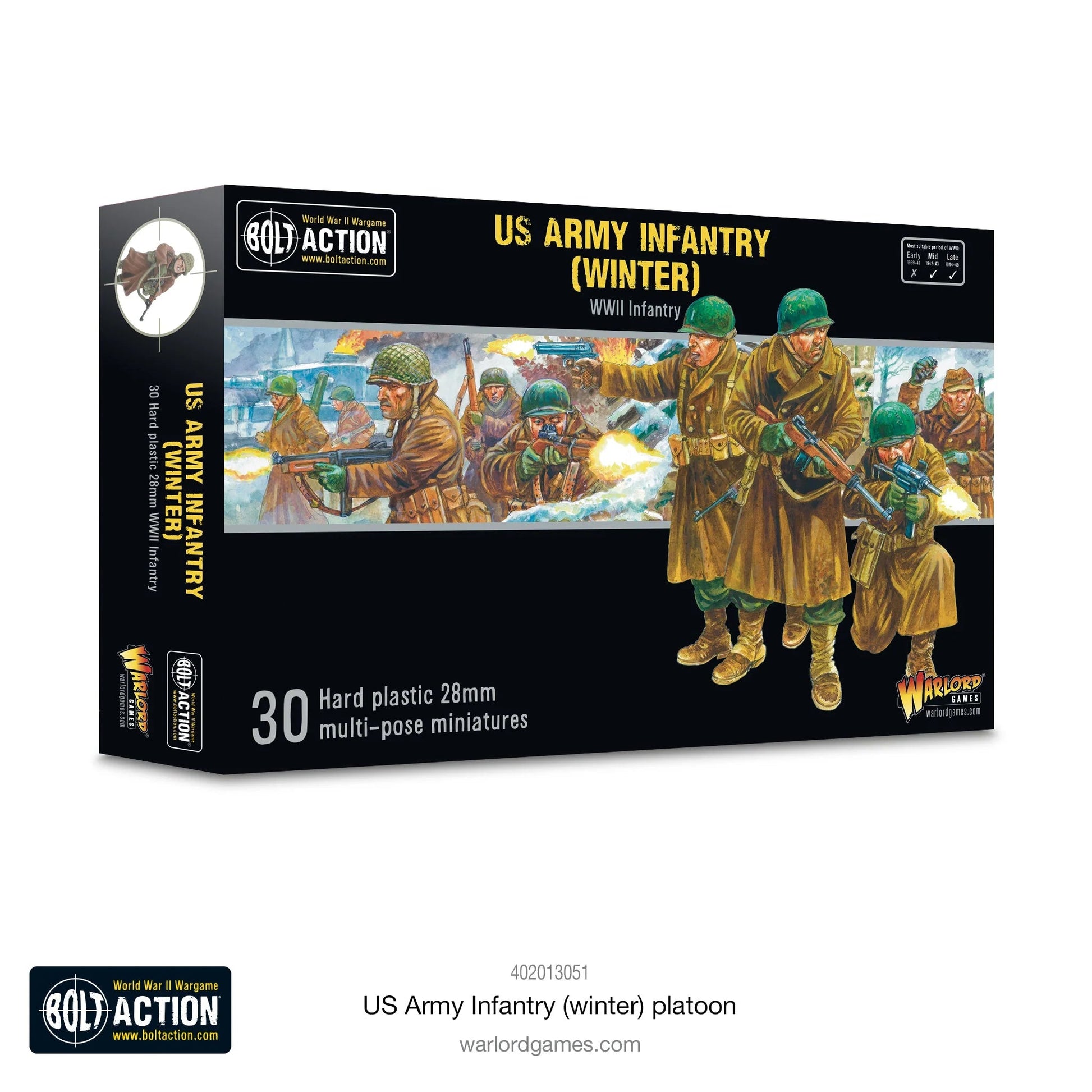 Bolt Action US Army Infantry (Winter) Platoon Warlord Games