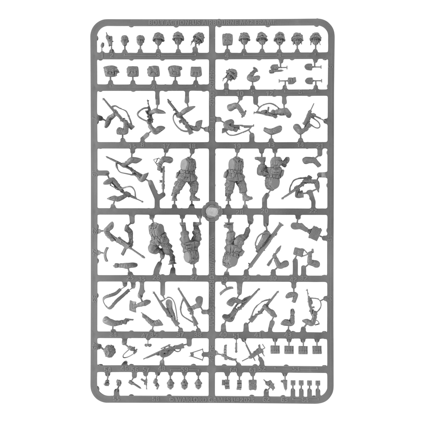 Warlord Games Bolt Action US Airborne D-Day Platoon Sprue