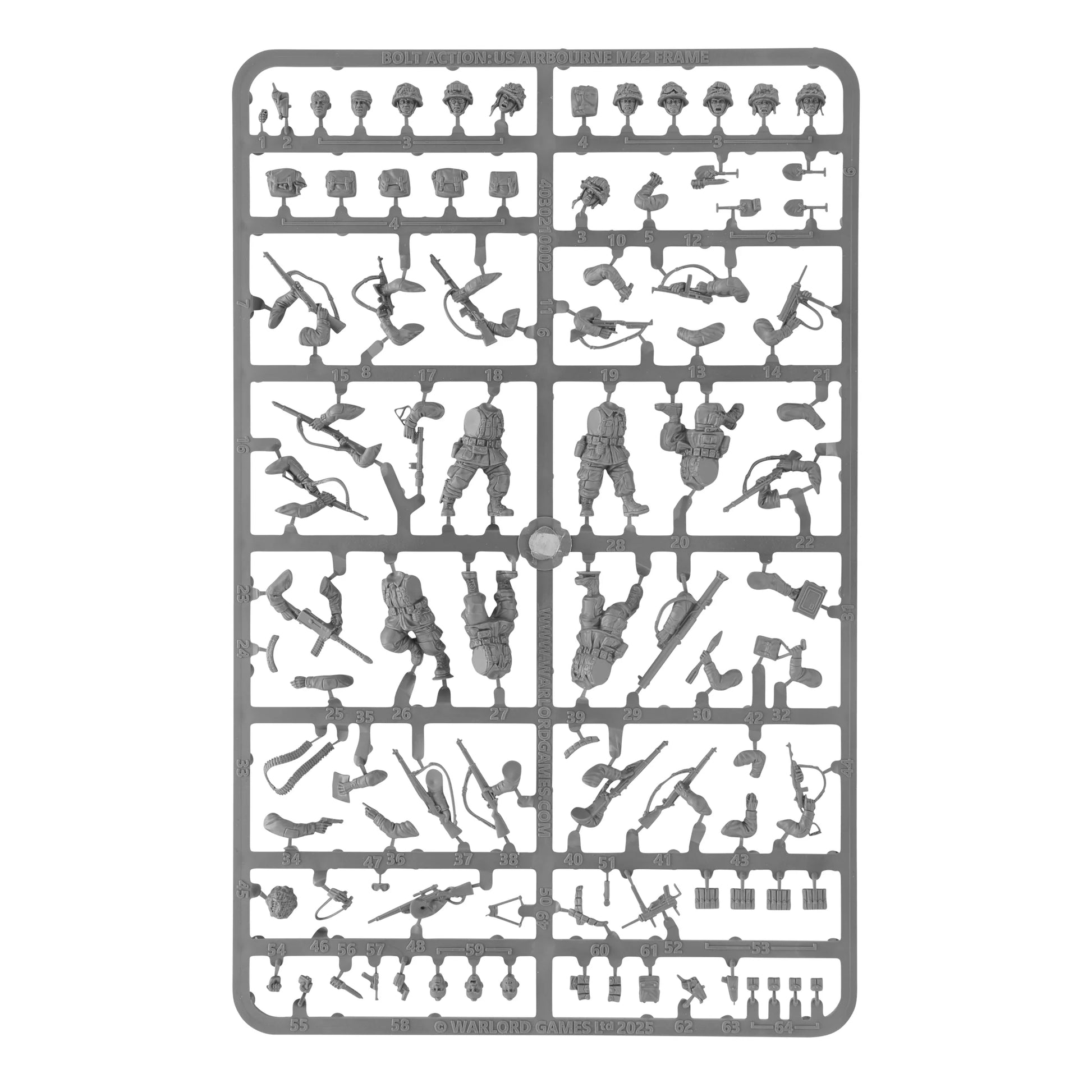 Warlord Games Bolt Action US Airborne D-Day Platoon Sprue