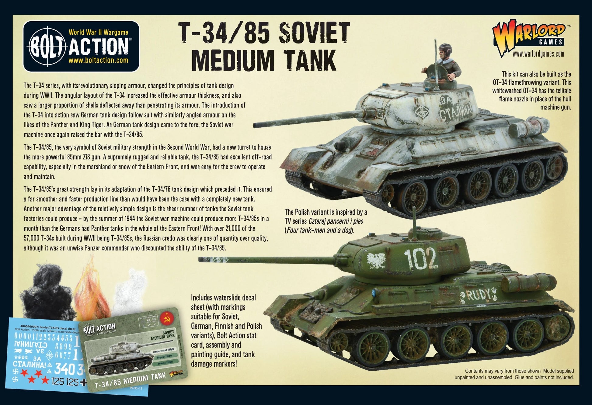 Bolt Action: T-34/85 Medium Tank - Cipolla Hobbies