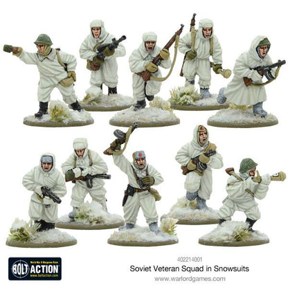 Bolt Action Soviet Veteran Squad in Snowsuits Warlord Games