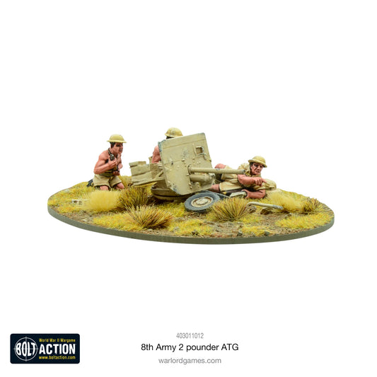 Bolt Action British 8th Army 2 pounder Anti-Tank Gun Warlord Games