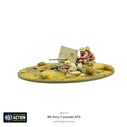 Bolt Action British 8th Army 2 pounder Anti-Tank Gun Warlord Games