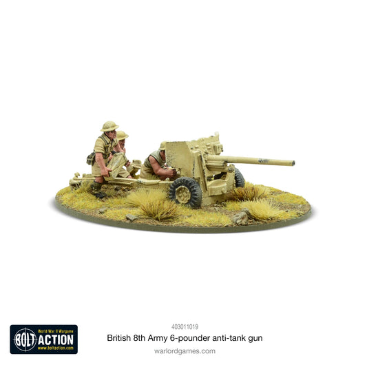 Bolt Action British 8th Army 6 pounder Anti-Tank Gun Warlord Games