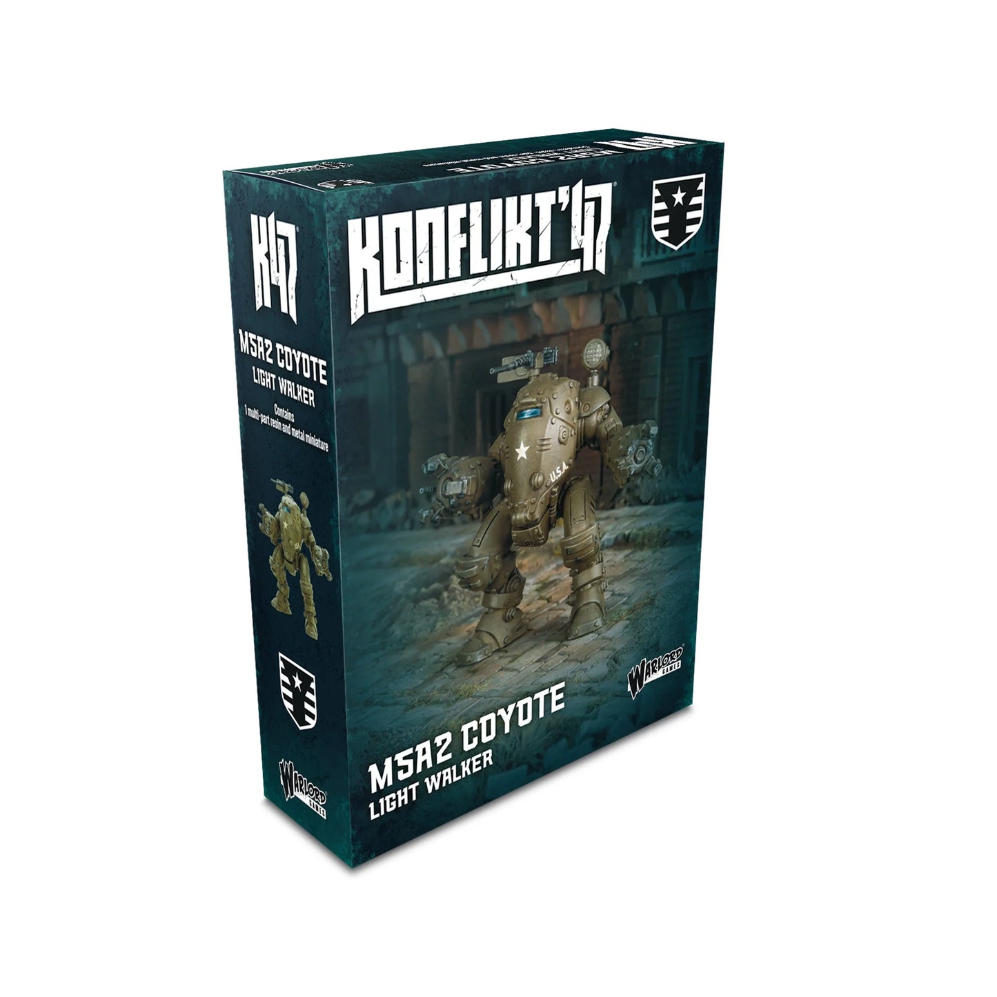 Konflikt'07 MSA2 Coyote Light Walker toy figure packaging on a white background