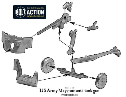 Bolt Action US Army M1 57mm Anti-Tank Gun Warlord Games