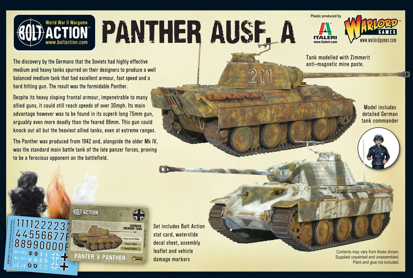 Cipolla Hobbies -  - Bolt Action: Panther Ausf A Tank