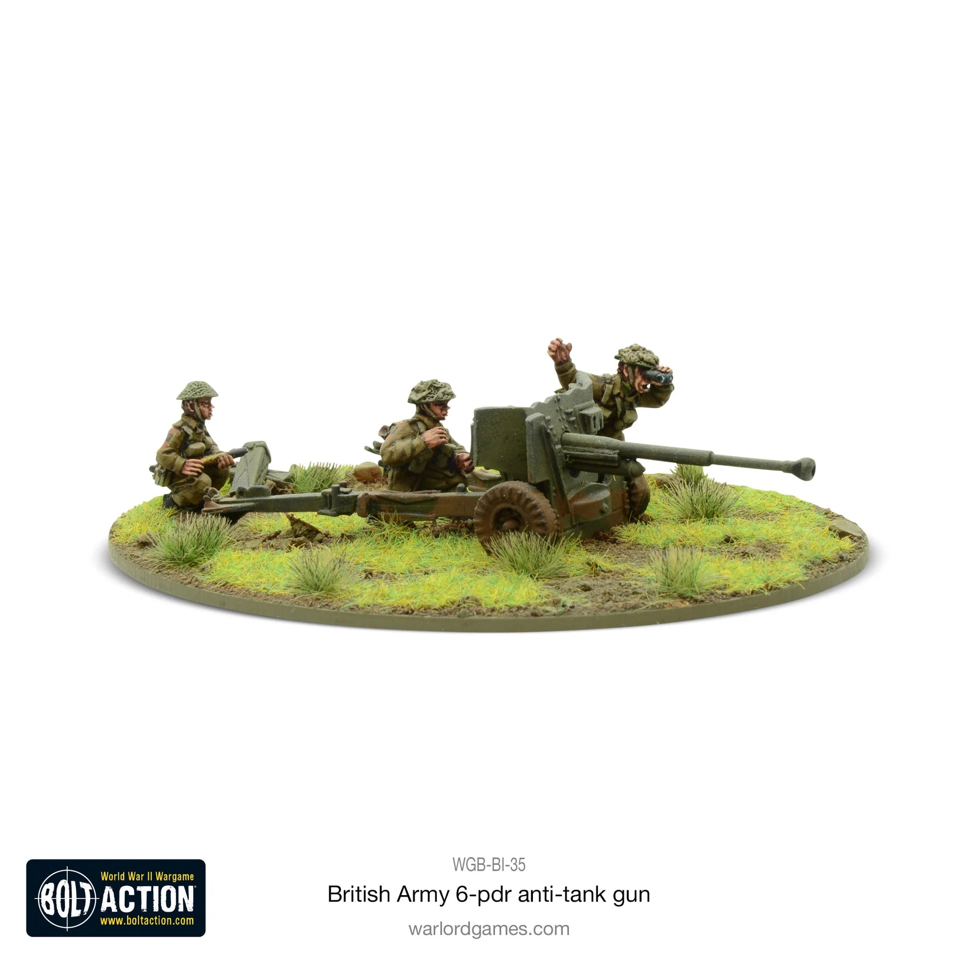 Bolt Action British Army 6 pounder Anti-Tank Gun Warlord Games