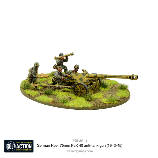 Bolt Action German Heer 75mm PaK 40 Anti-Tank Gun Warlord Games