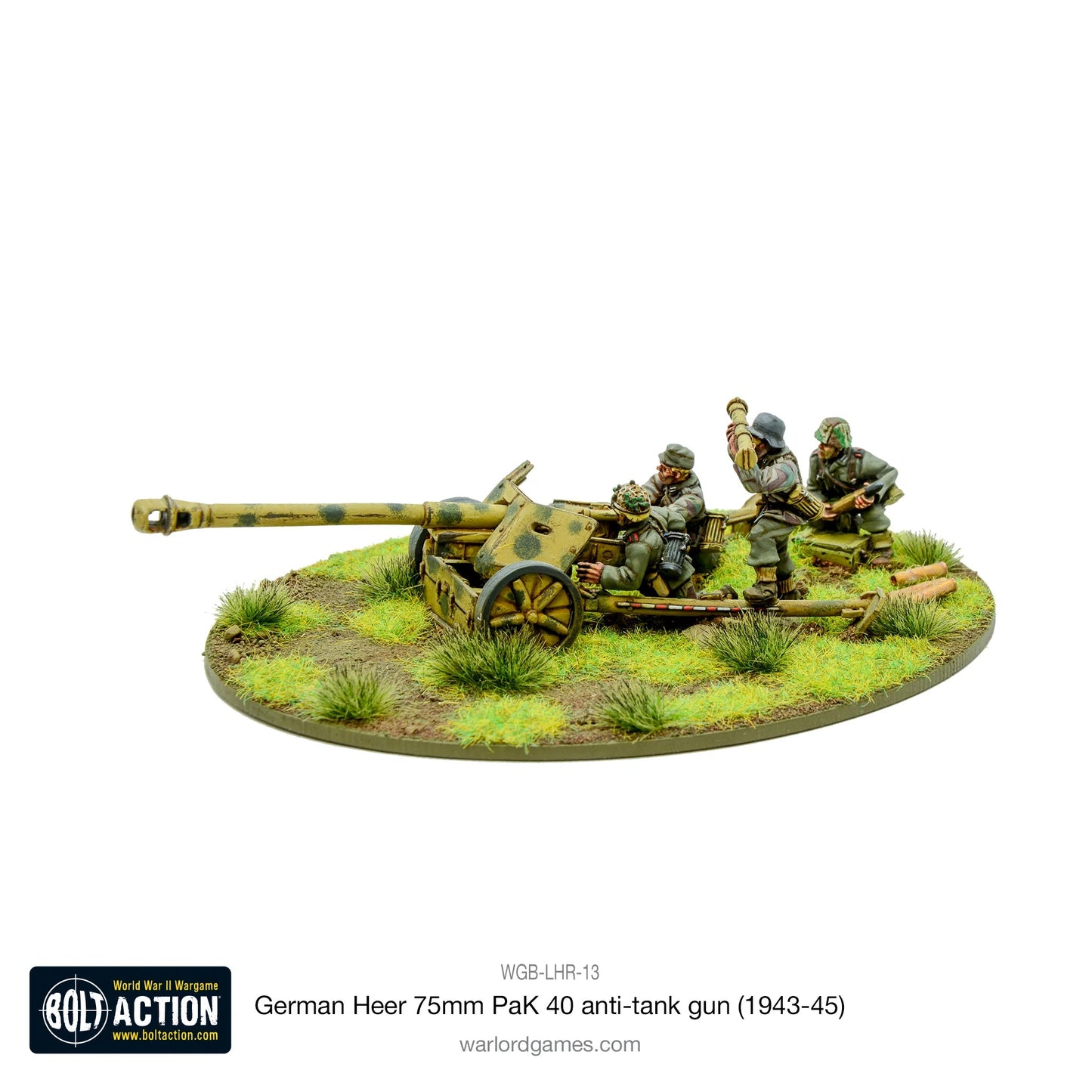 Bolt Action German Heer 75mm PaK 40 Anti-Tank Gun Warlord Games