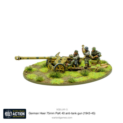 Bolt Action German Heer 75mm PaK 40 Anti-Tank Gun Warlord Games