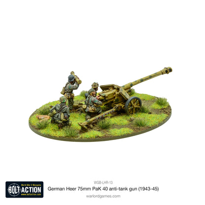 Bolt Action German Heer 75mm PaK 40 Anti-Tank Gun Warlord Games