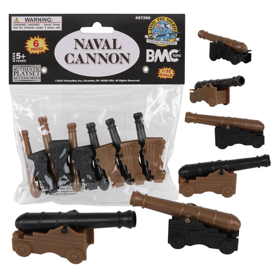 BMC CTS Naval Cannon Artillery - 6pc Plastic Army Men Accessories