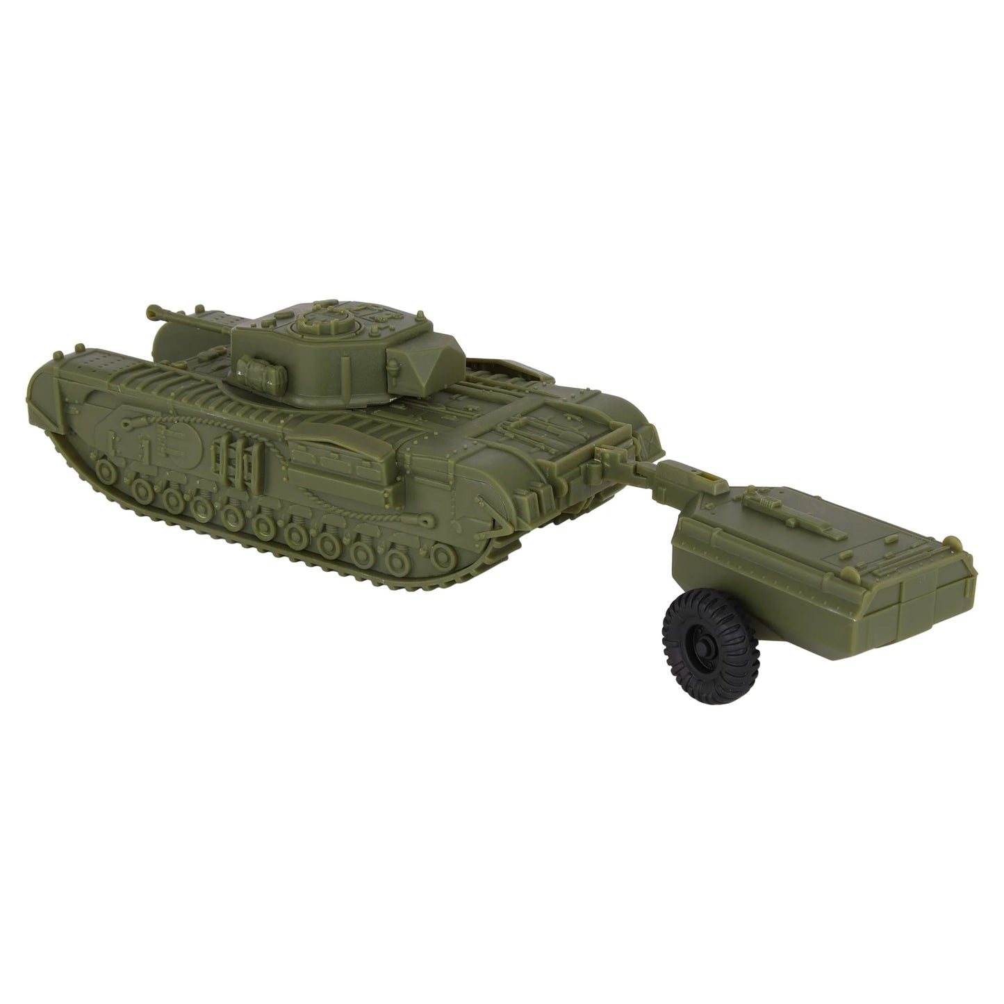 BMC CTS WW2 British Churchill Crocodile Tank - Olive Drab Plastic Army Tank